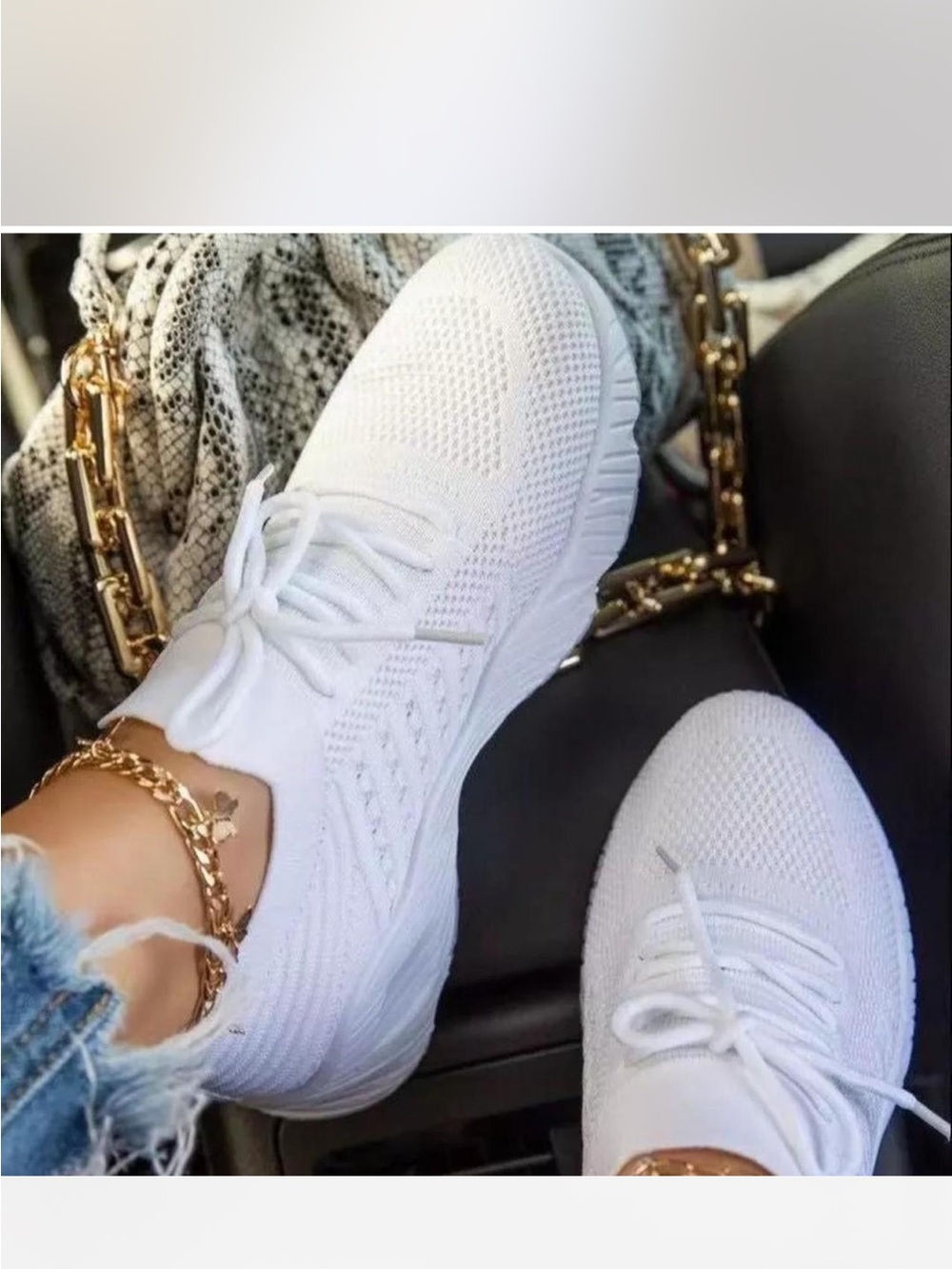 Danskin white knit pull-on walking sneakers